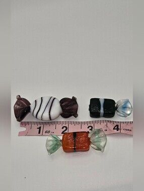 Vintage Glass Candies Lot Of 3 One Is Broken